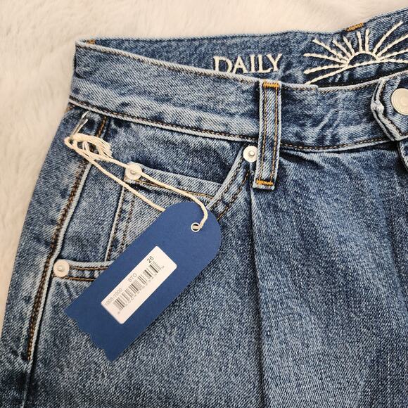 NEW Daily Blue Adriano Goldshmied Love Pleated High Waisted Jean Storm 26 - Picture 6 of 12